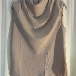Aritzia Soft Beige Cowl Neck Blouse